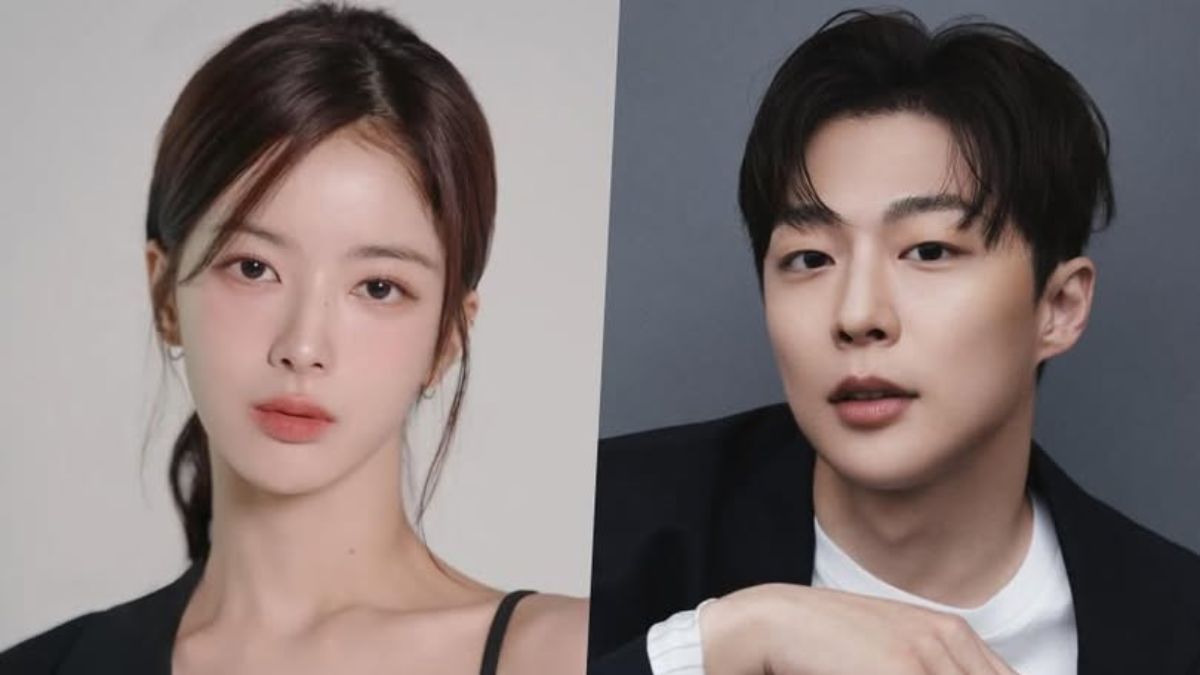 Bae In Hyuk and Roh Jeong Eui, the main cast of the K-drama "I'll Give You the Universe," in promotional headshots.