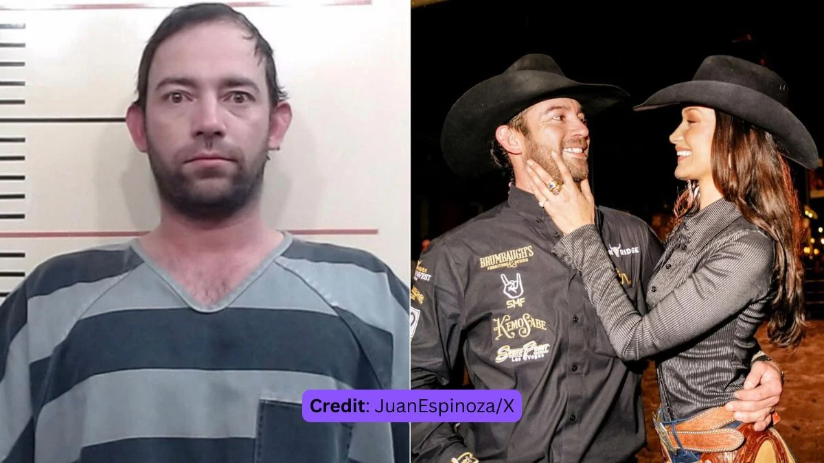 Adan Banuelos mugshot side-by-side with a photo of him and Bella Hadid.