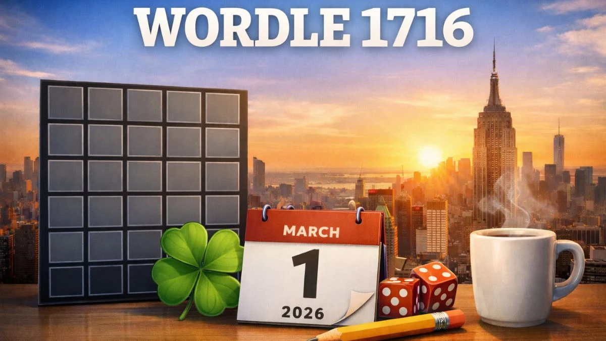 Wordle 1716 Hints and Answer – March 1, 2026