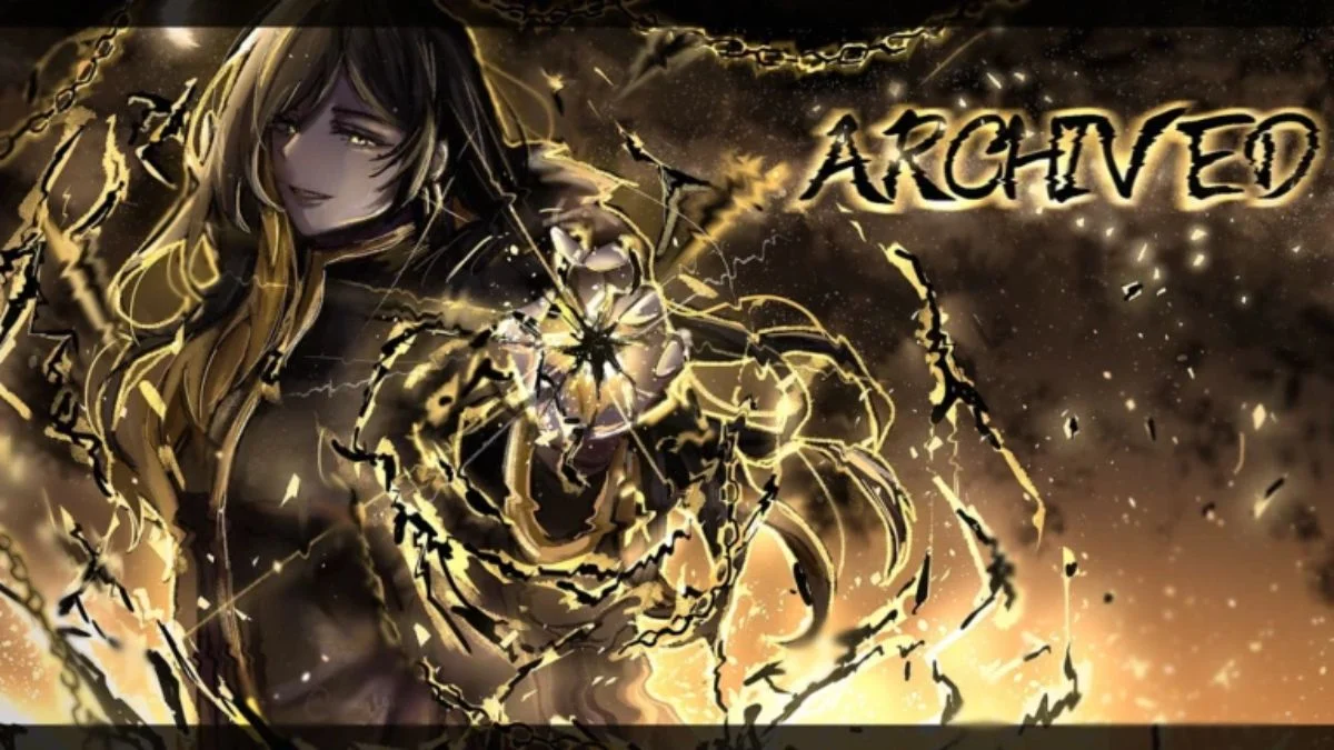 A blonde character wielding golden energy with the Archived game logo.