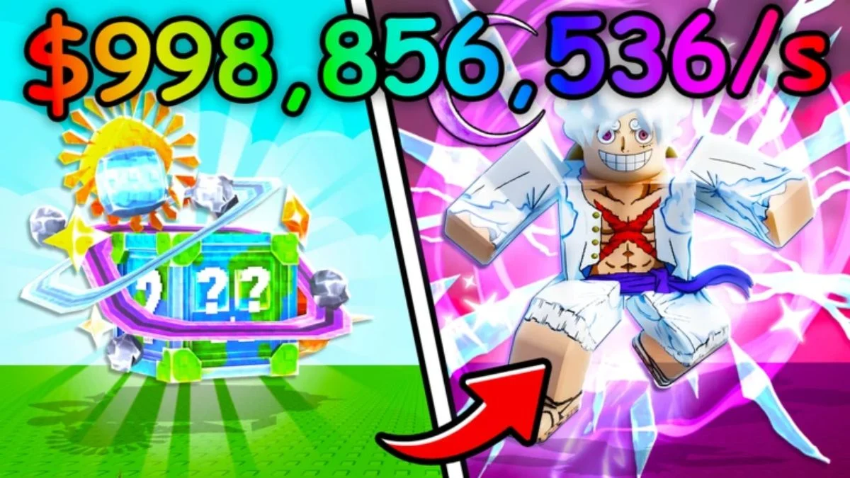 Roll An Anime Roblox gameplay featuring high cash earnings and a powerful Luffy character.