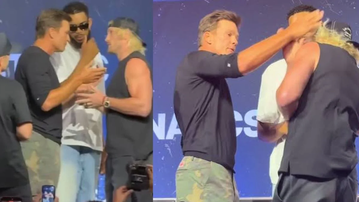 Tom Brady Slaps Logan Paul at Fanatics Fest NYC? Viral Face-Off Sparks WWE Match Speculation