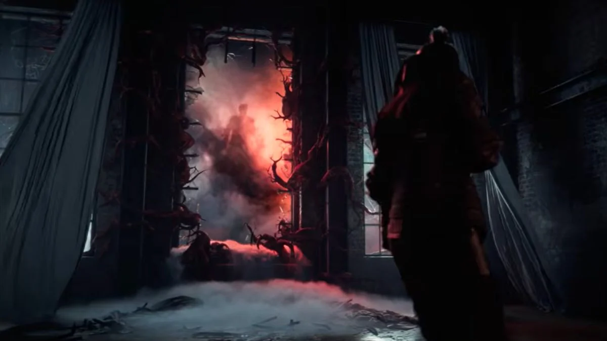 Modern-day injured Coen connected to IV blood bags in the post-credits scene of The Blood of Dawnwalker.