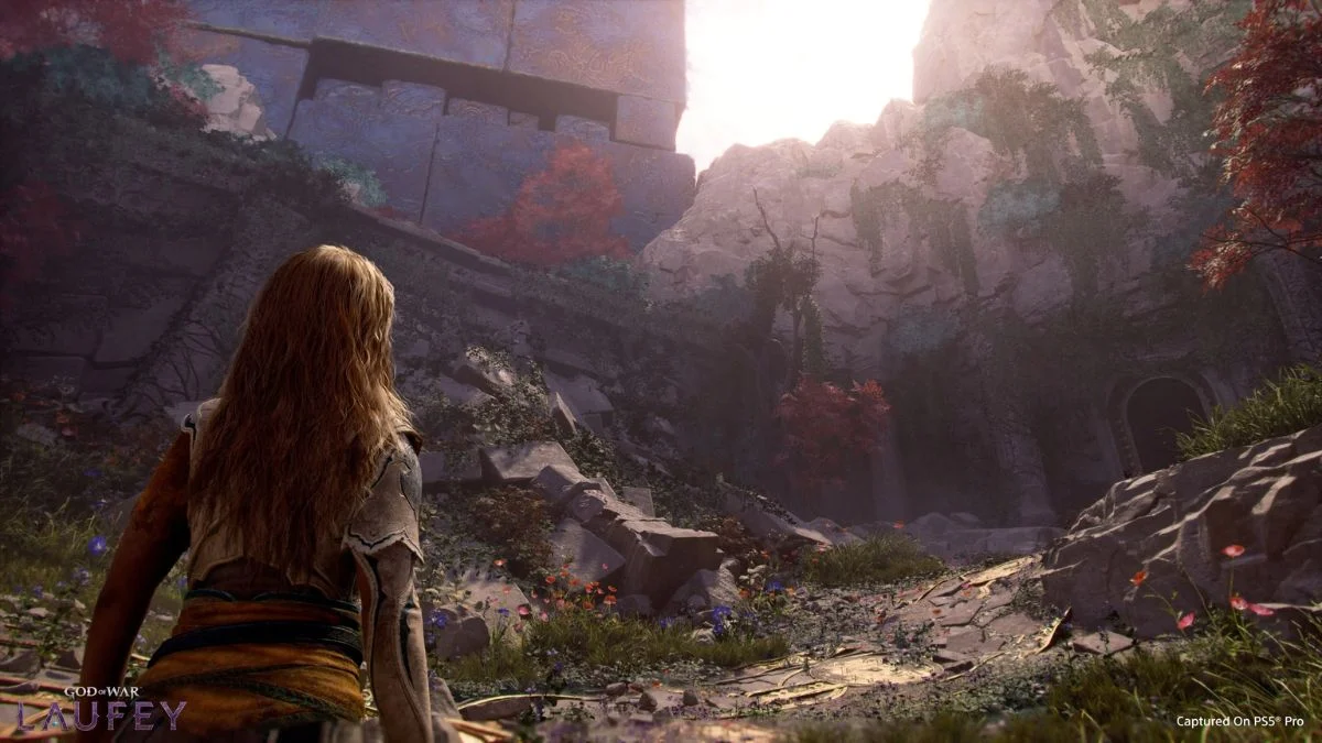 Faye looking over the realm of Everywhen in God of War Laufey PlayStation 5 gameplay screenshot