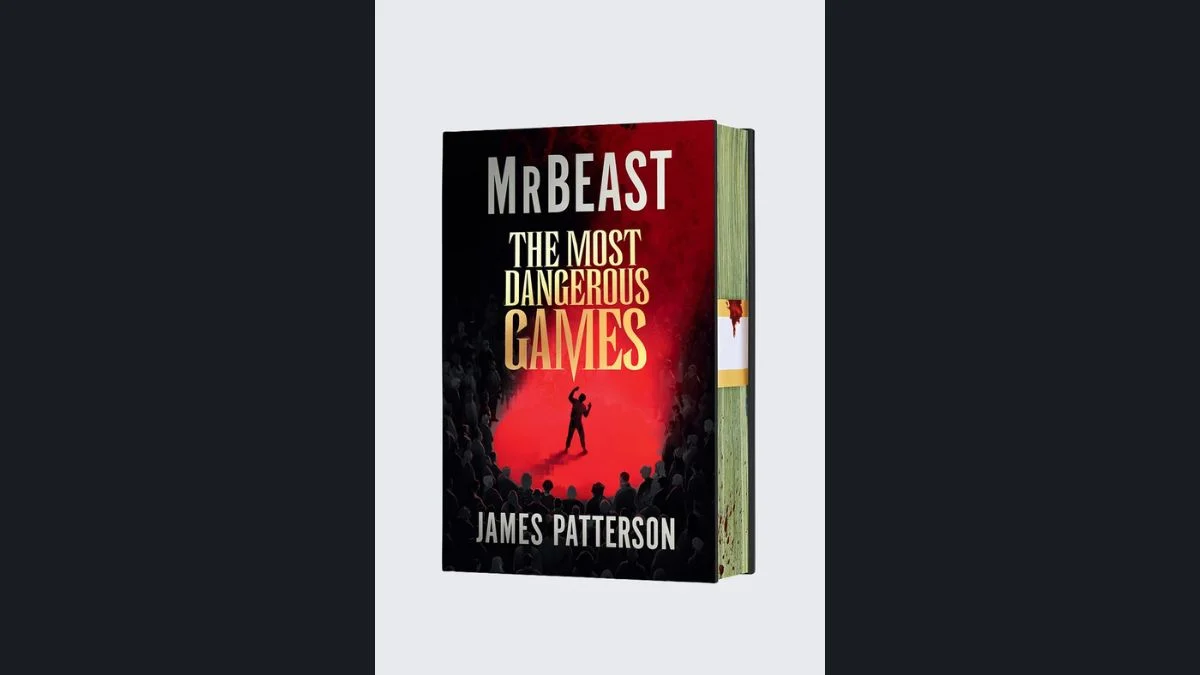 Book cover of The Most Dangerous Games by MrBeast and James Patterson featuring a red silhouette design